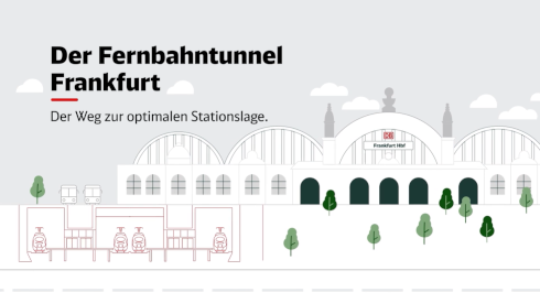 Grafik des Bahnhofs Frankfurt mit Fernbahntunnelskizzierung